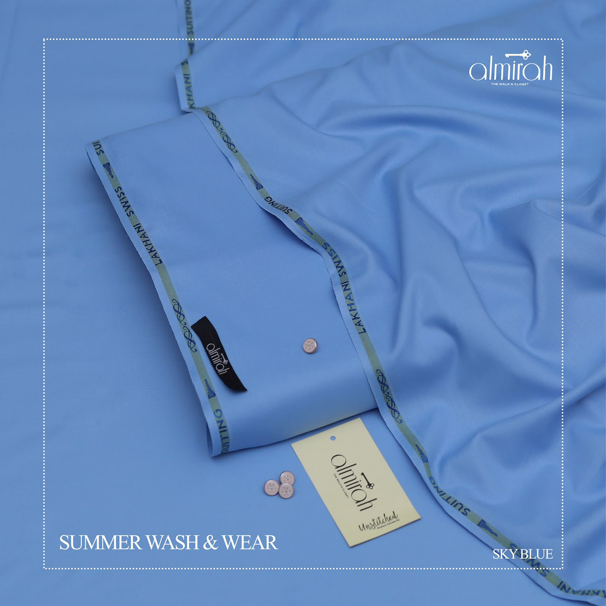Almirah Tropical Wash & Wear-Sky Blue