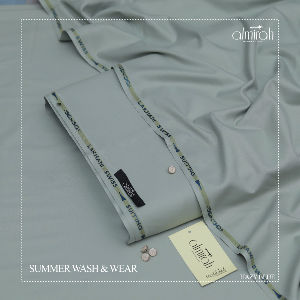 Almirah Tropical Wash & Wear-Hazy Blue