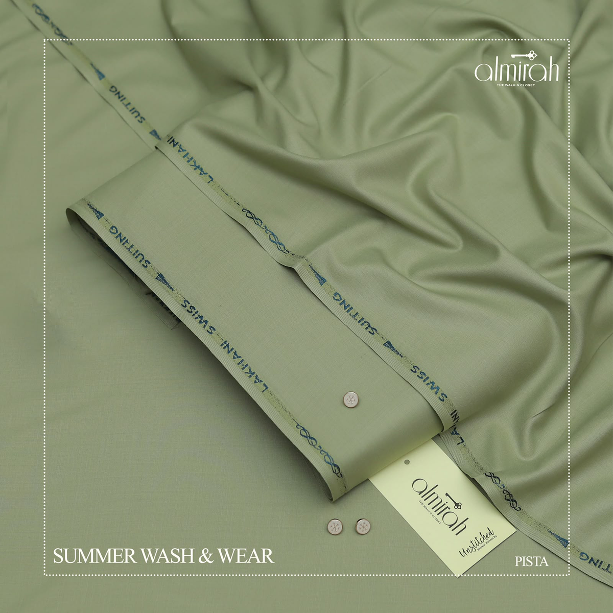 Almirah Tropical Wash & Wear-Muted Sage