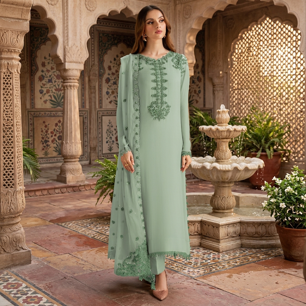 Ice Blue UE-479 Luxury Formals